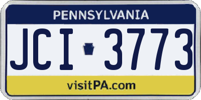PA license plate JCI3773