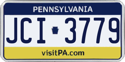PA license plate JCI3779