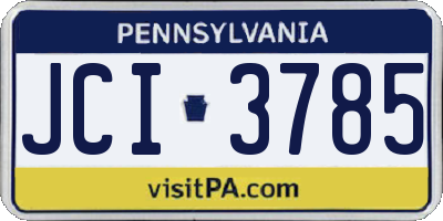 PA license plate JCI3785