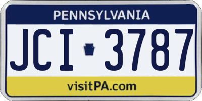PA license plate JCI3787