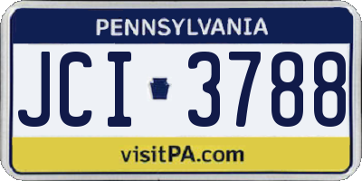 PA license plate JCI3788