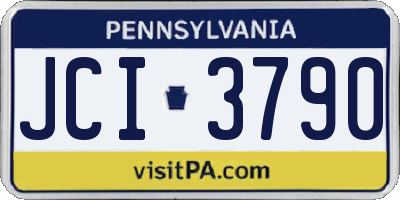 PA license plate JCI3790