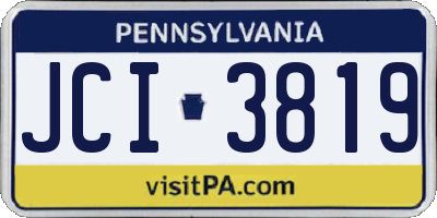 PA license plate JCI3819