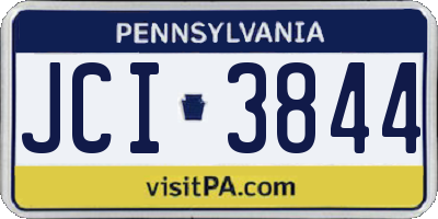 PA license plate JCI3844