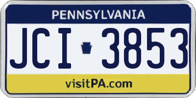PA license plate JCI3853