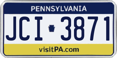 PA license plate JCI3871