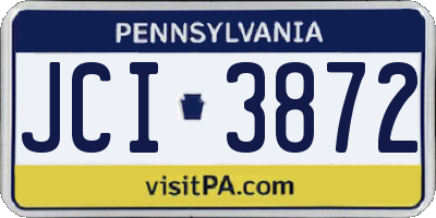 PA license plate JCI3872