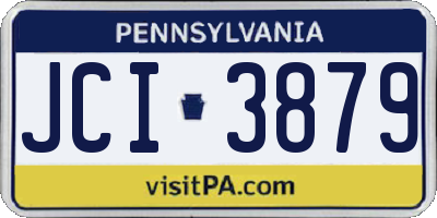 PA license plate JCI3879