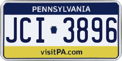 PA license plate JCI3896