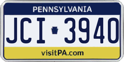 PA license plate JCI3940