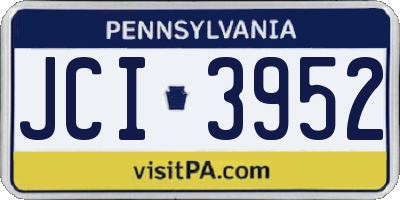 PA license plate JCI3952