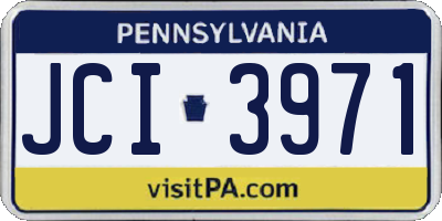 PA license plate JCI3971