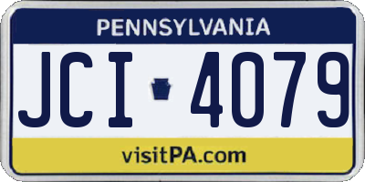 PA license plate JCI4079