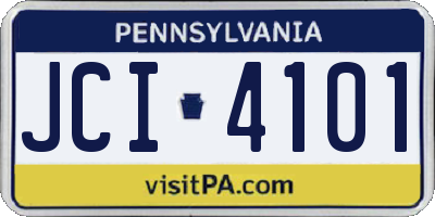 PA license plate JCI4101