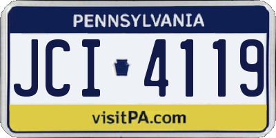 PA license plate JCI4119