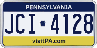 PA license plate JCI4128
