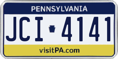 PA license plate JCI4141