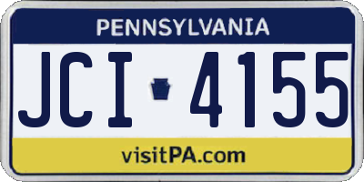 PA license plate JCI4155
