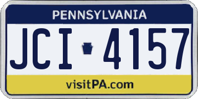 PA license plate JCI4157