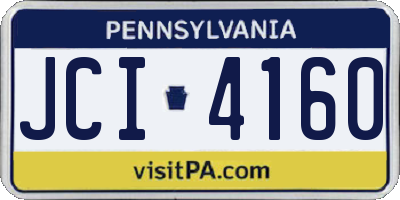 PA license plate JCI4160