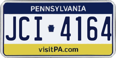 PA license plate JCI4164