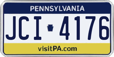 PA license plate JCI4176