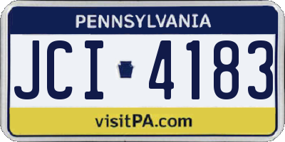 PA license plate JCI4183