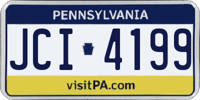 PA license plate JCI4199