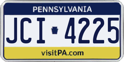 PA license plate JCI4225