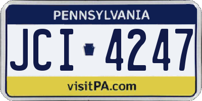 PA license plate JCI4247