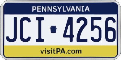 PA license plate JCI4256