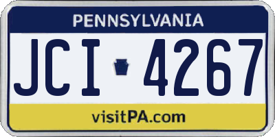 PA license plate JCI4267