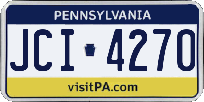 PA license plate JCI4270