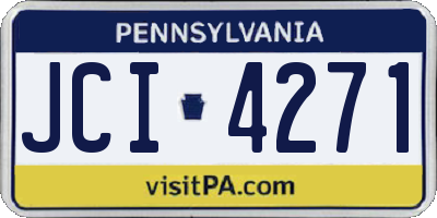 PA license plate JCI4271