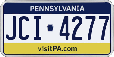 PA license plate JCI4277