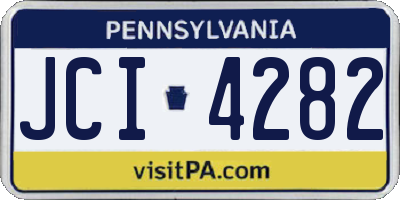 PA license plate JCI4282