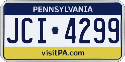 PA license plate JCI4299