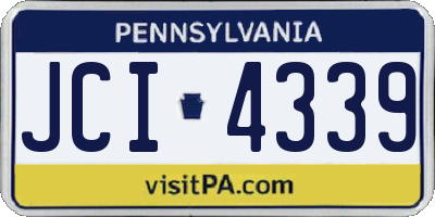PA license plate JCI4339