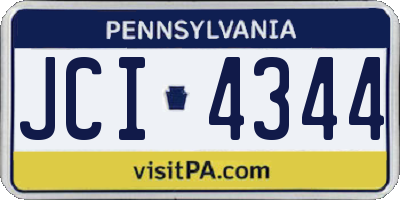 PA license plate JCI4344