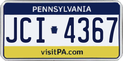 PA license plate JCI4367