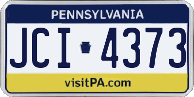 PA license plate JCI4373