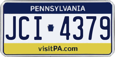PA license plate JCI4379