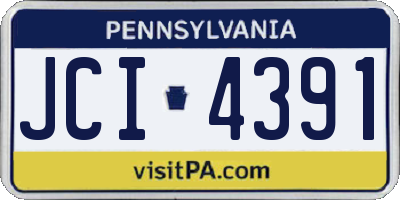PA license plate JCI4391