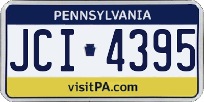 PA license plate JCI4395