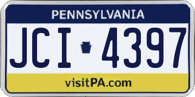 PA license plate JCI4397