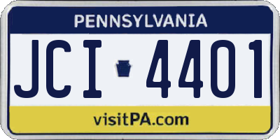PA license plate JCI4401
