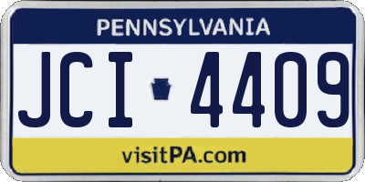 PA license plate JCI4409
