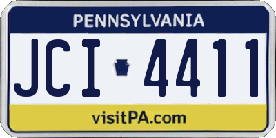 PA license plate JCI4411