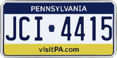 PA license plate JCI4415
