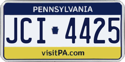 PA license plate JCI4425